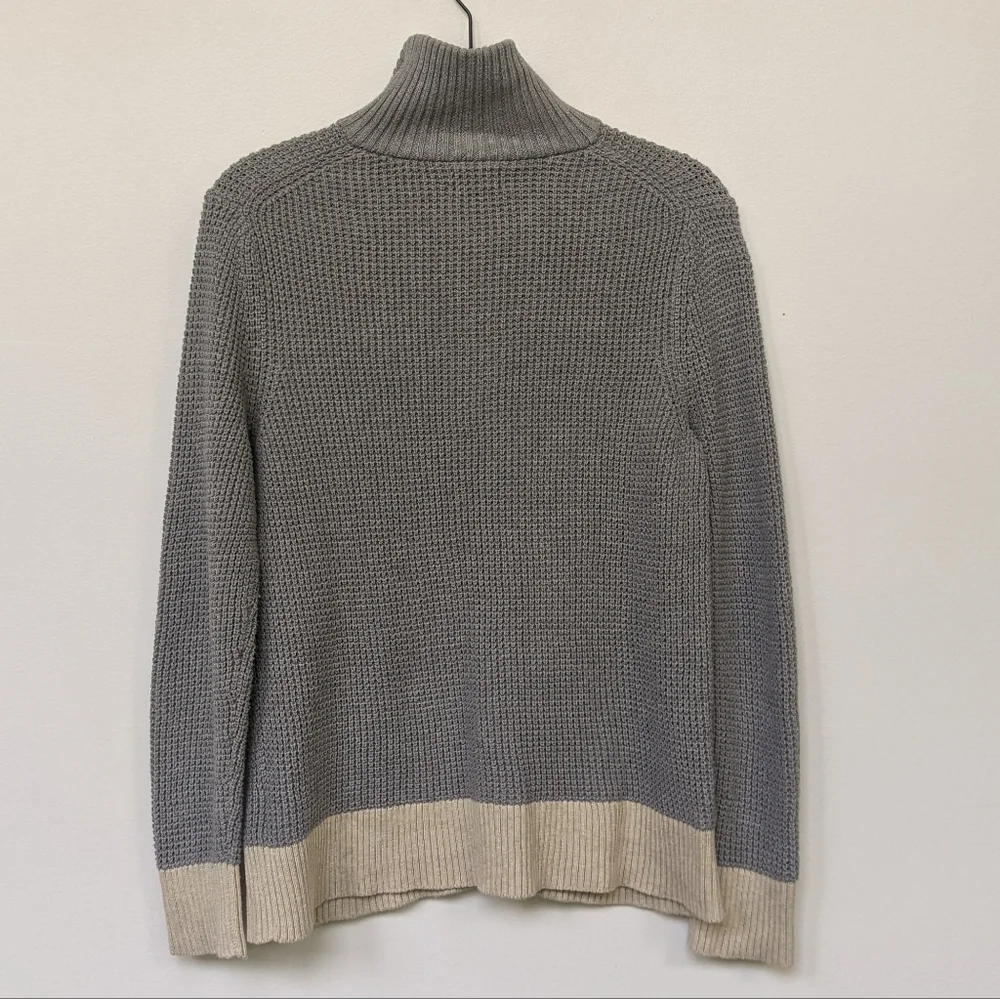 Patagonia Women's Ponderosa Pine 1/4-Zip Gray Cream Small - Picture 3 of 7